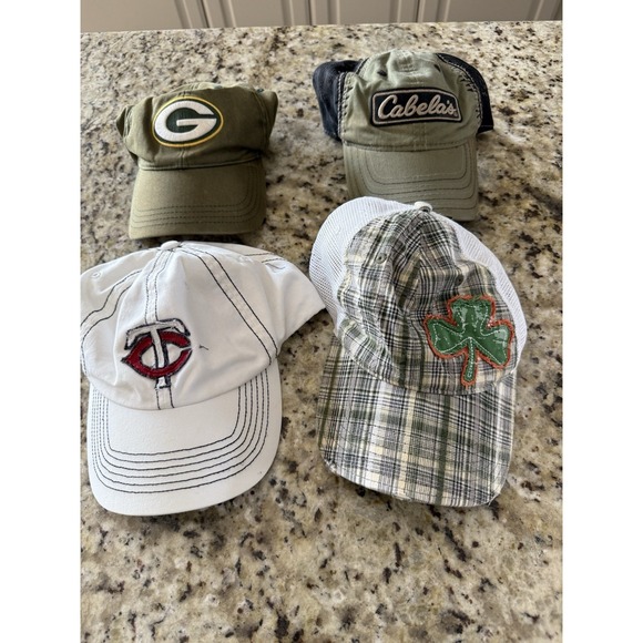 Other - Caps   Lot Of 4. Green Bay Packers, Twins Cabela's Shamrock.‎  4581